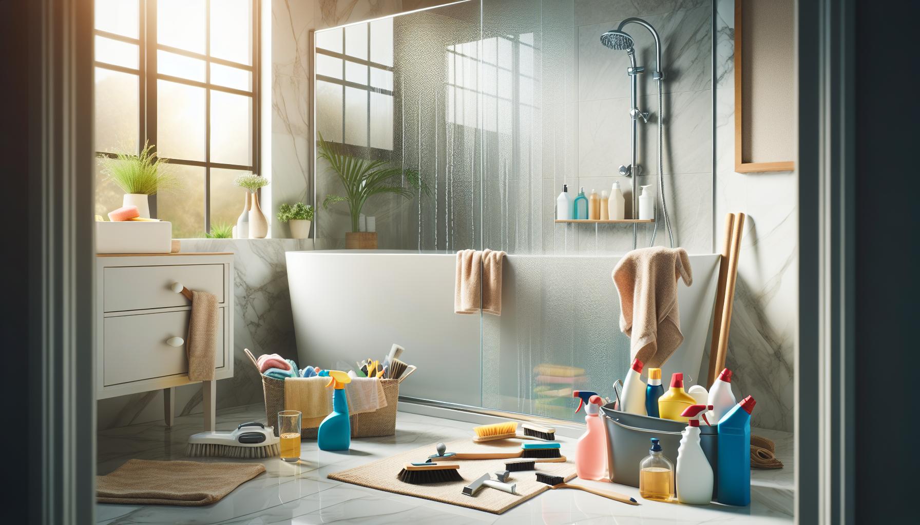 🚿 Cómo limpiar mamparas de ducha: Solución Rápida y Efectiva contra la Cal y el Moho 1 Métodos sencillos para deshacerte de la cal en mamparas de ducha